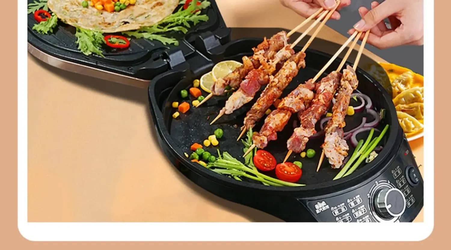 220V Upgrade Double-Sided Heating SUPOR Electric Baking Pan Household Non-Stick Pancake Maker Deepened and Enlarged Frying AE