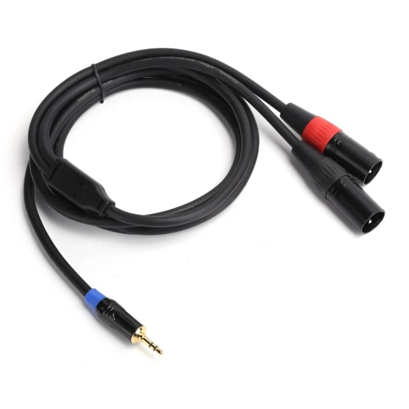 Cavo di linea audio da 3,5 mm maschio a 2 XLR maschio per amplificatore di potenza mixer 5 M / 16,4 piedi
