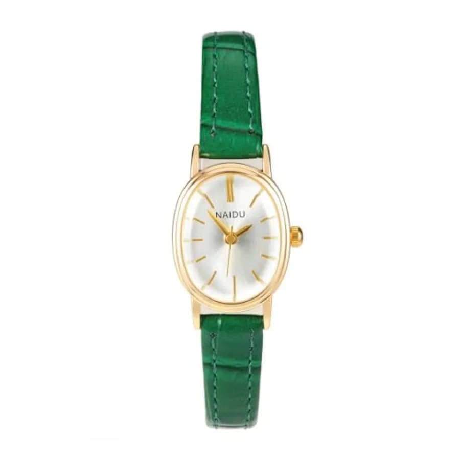 Orologio da Polso da Donna con Cassa Ovale, Cinturino in Pelle PU, Analogico al Quarzo, Piccolo, Casual ed Elegante per Signore