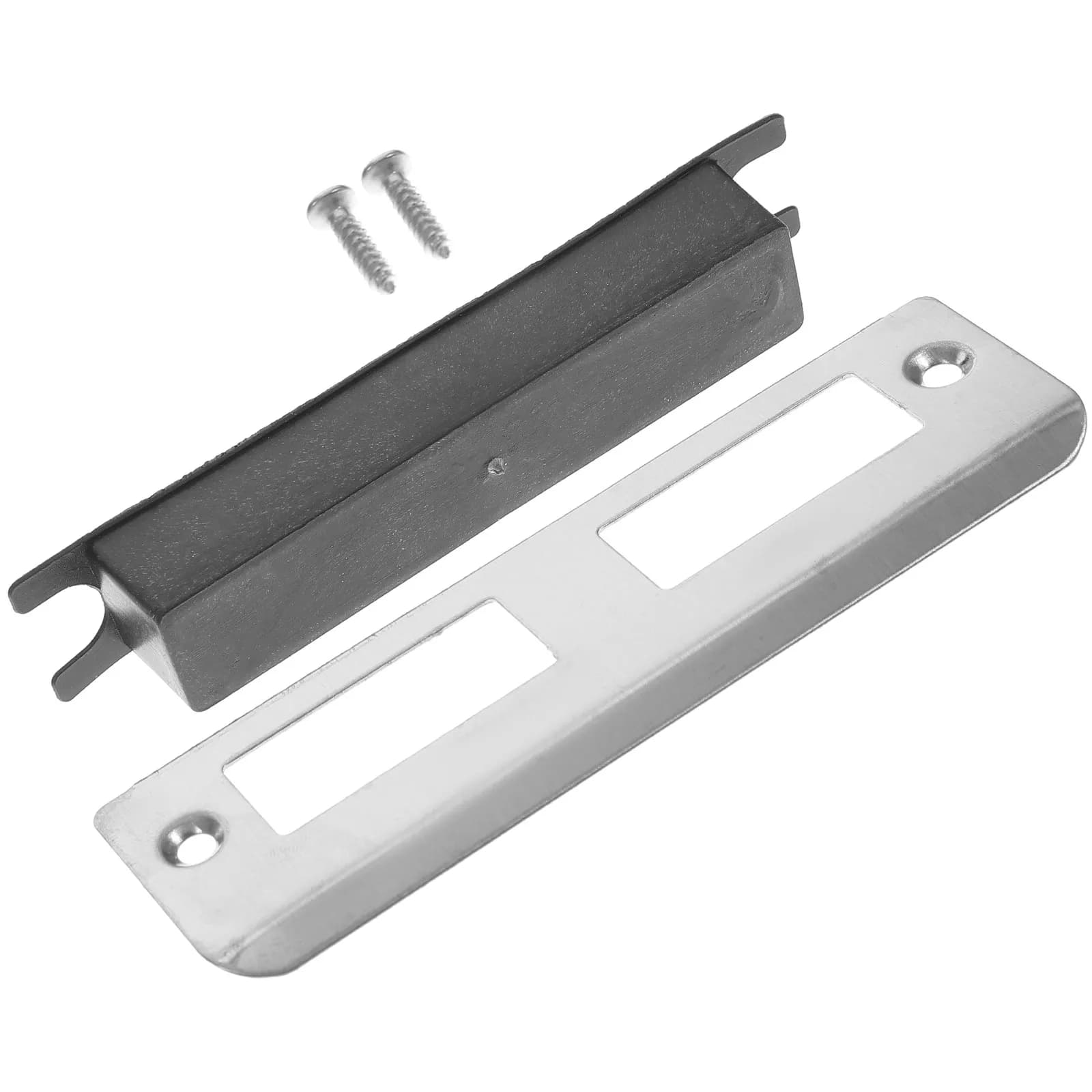 Set di 4 placche di rinforzo per porte in acciaio inossidabile per uso residenziale e commerciale, resistenti e durevoli, con placa per maniglia.