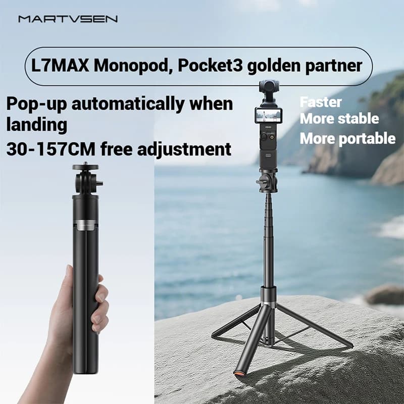 Adatto per treppiede DJI Pocket 3, treppiede selfie stick portatile per fotografia di viaggio, DJI Action5Pro e fotocamere sportive