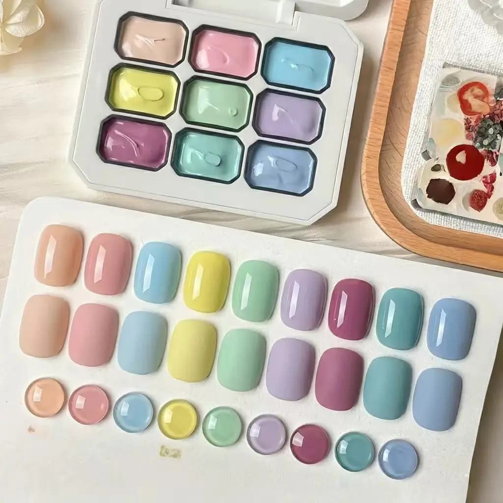 Gel per unghie effetto macaron a 9 colori, gel solido per sfumature, gel sfumato effetto blush, gel UV per unghie, decorazioni fai da te per nail art