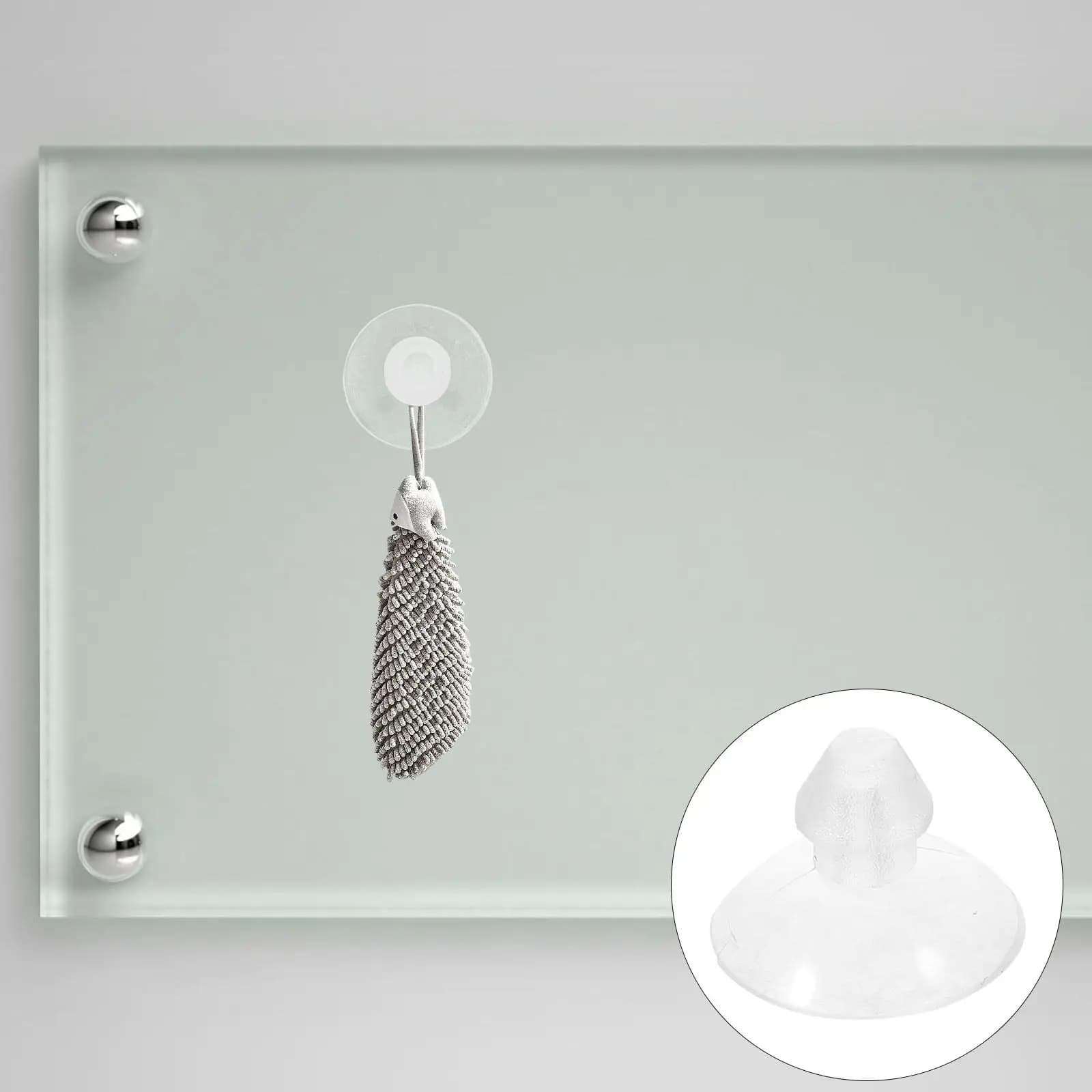 100 Pezzi Ventose Trasparenti in PVC, Piccole Ventose per Vetri, Tavoli, Finestre, Appendiabiti da Parete, Resistenti e Riutilizzabili Senza Ganci
