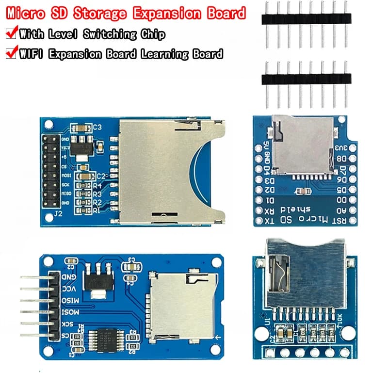 Expansion Card Micro SD Module Card Mini TF D1 Module Memory Shield Card Mini Micro SD TF with Pin for Arduino ARM AVR