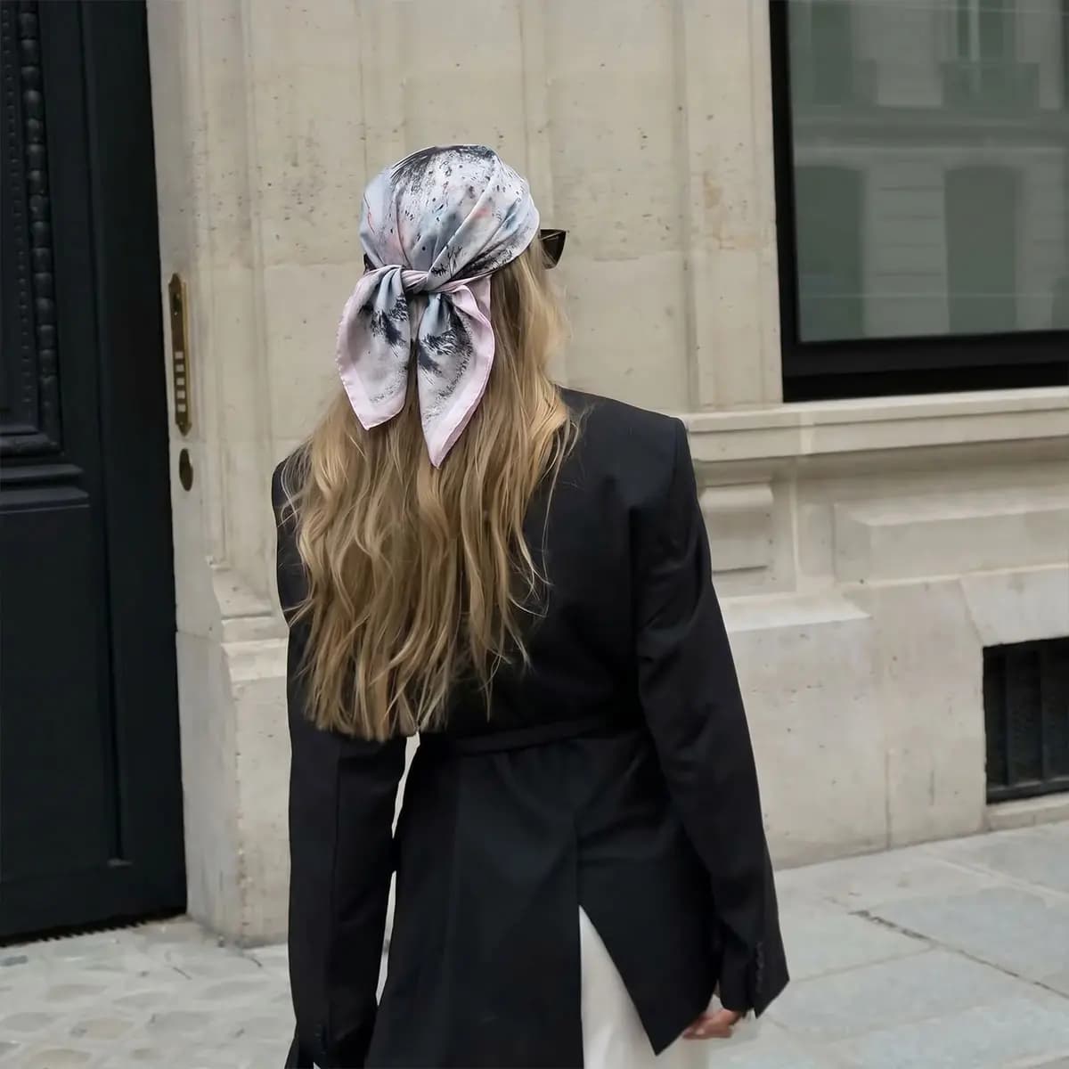 70cm Luxury Brand 2026 Floral Print Square Silk Scarf for Women Hijab Hair Bands Neckerchief Female Satin Shawl Ribbon Headband