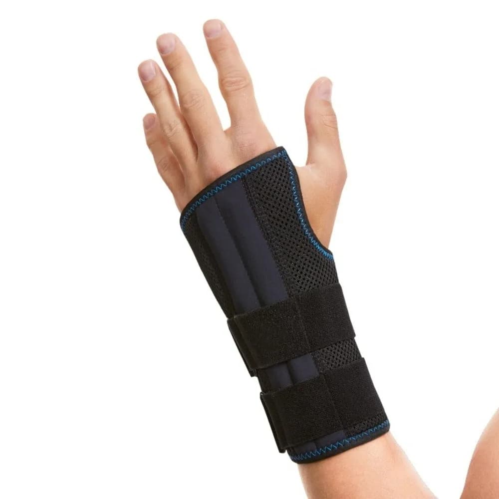 Tutore da Polso in Metallo con 3 Stecche, Fascia a Compressione Traspirante per Supporto e Protezione da Distorsioni e Lesioni