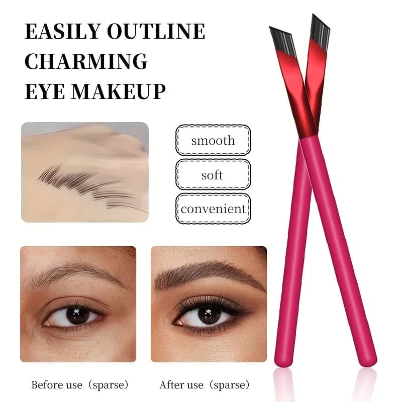 2 piece square eyebrow brush set, multipurpose makeup brush