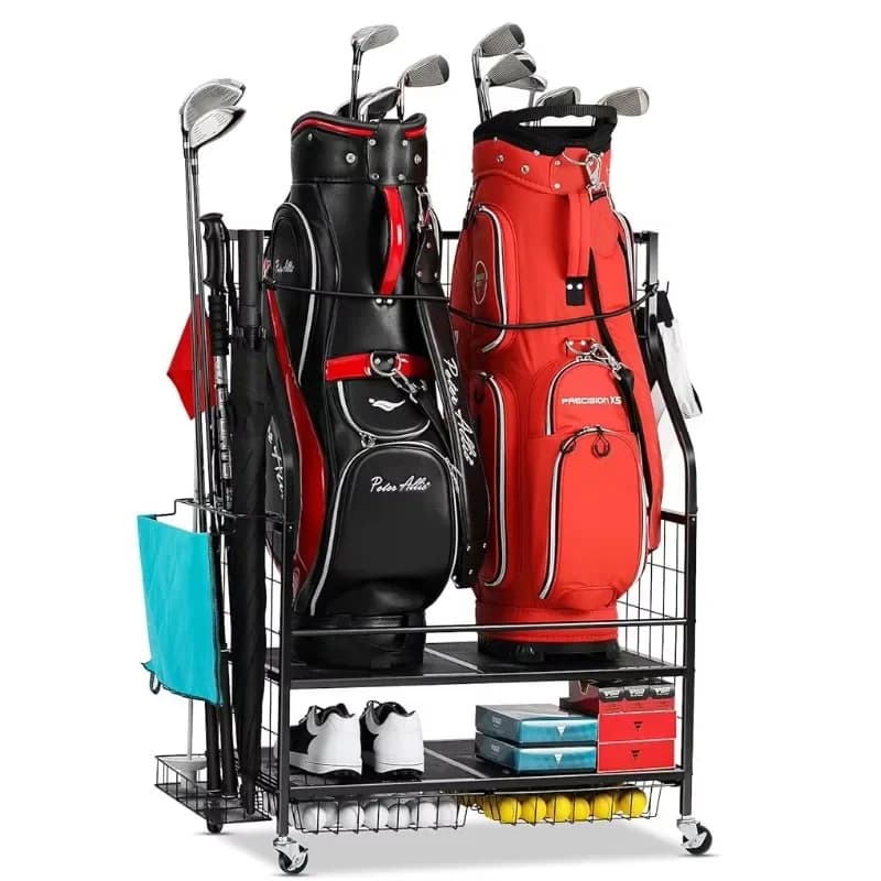 Attrezzature per sport all'aria aperta Mazze da golf Portaoggetti per palline Accessori per garage Espositore per schermi in metallo