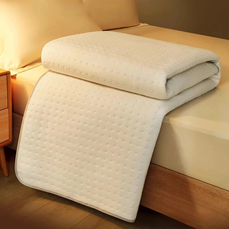 Coperta riscaldante elettrica lavabile a doppio controllo - Tappetino caldo veloce 2024 per letto singolo/doppio, antiacari e tecnologia anti-allergia