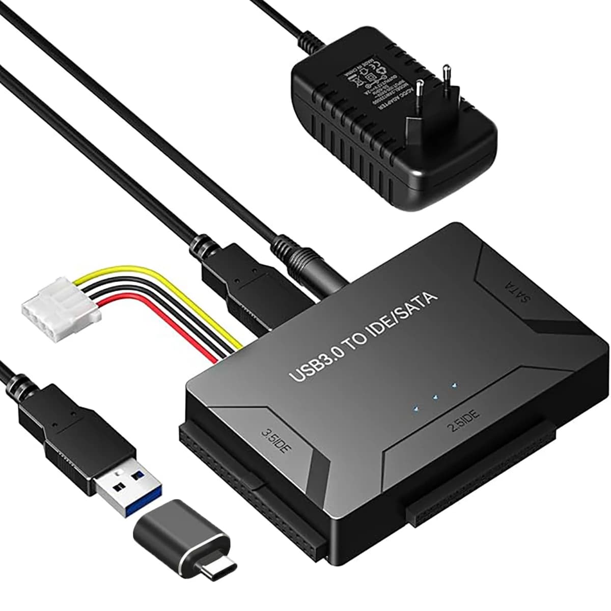 Cavo adattatore da USB 3.0 a SATA III per disco rigido, connettore esterno per convertitore HDD/SSD da 2,5"/3,5", da SATA a USB A 5 Gbps