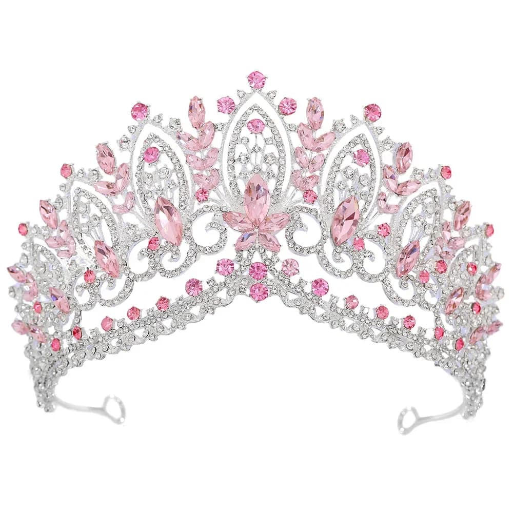 Nuove Tiare Vintage Colorate con Strass, Corone da Principessa per Matrimoni e Balli di Gala, Fasce per Capelli da Sposa