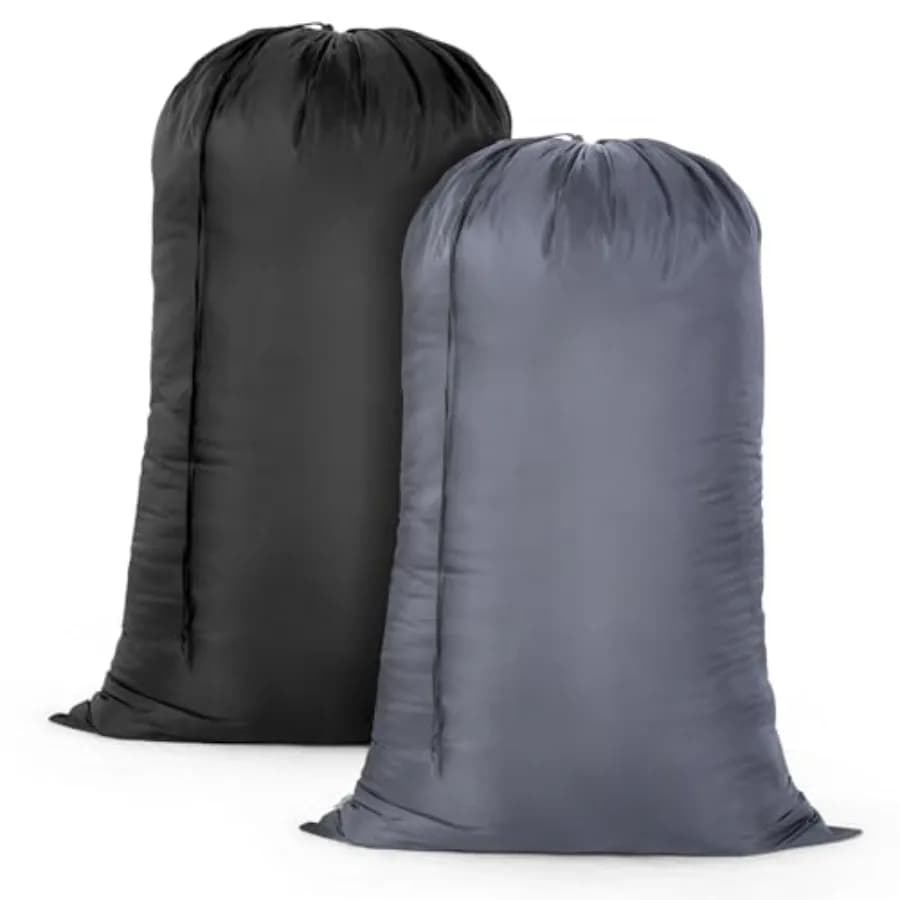 2 Pack Large Laundry Bag 28x45 Inch Heavy Duty Laundry Wash Bag Laundry Basket Liner Bags Hamper Bag Dirty Clothes Organizer wi