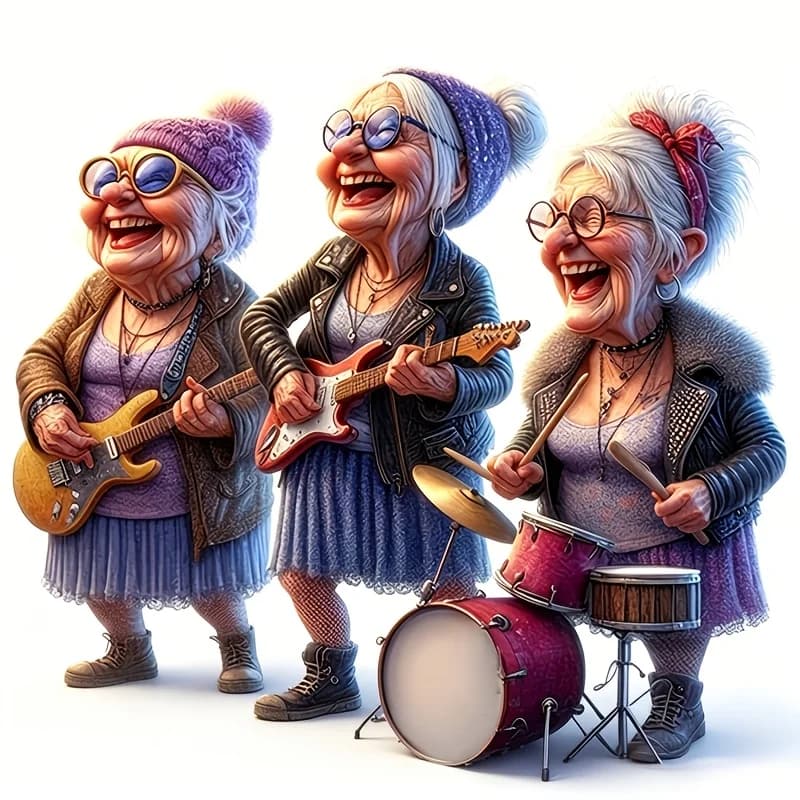 7 Inch Granny Band Vinyl Sticker, Waterproof Car Decal for Laptop, Water Bottle, Truck, Phone, Motorcycle, Window, Wall, Cup