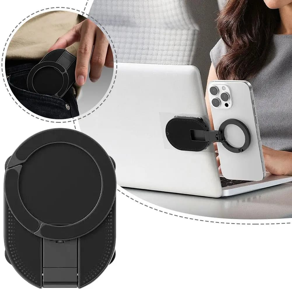 Supporto Magnetico 3-in-1 per Telefono con Ventosa e Gancio da Arrampicata, Pieghevole, Rotazione a 360°, Supporto da Auto e da Scrivania per iPhone MagSafe