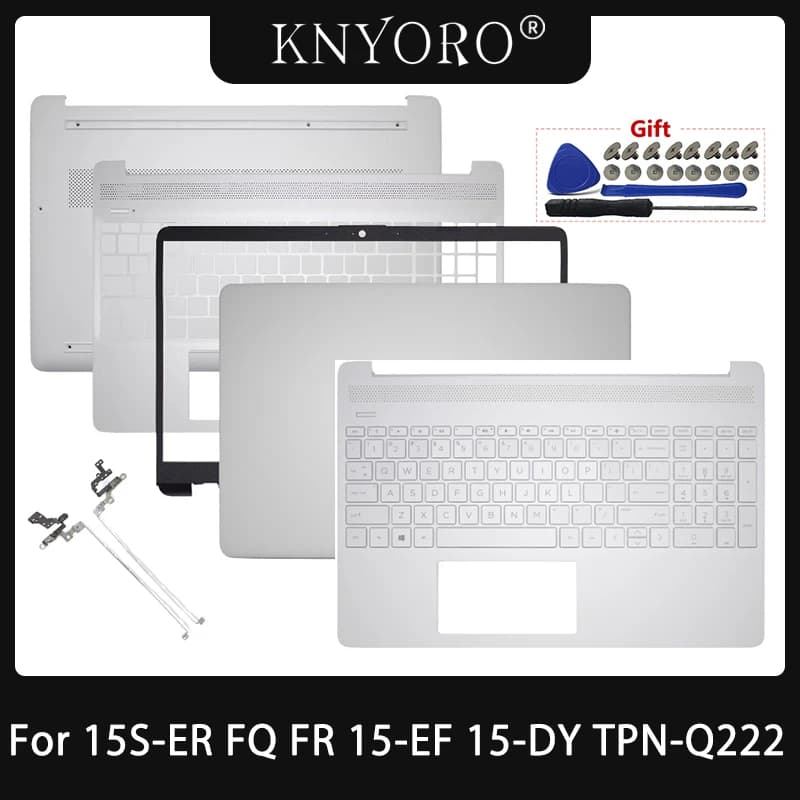 Nuovo Per hp 15S-FQ caso bianco 15S-ER 15S-FR 15-EF 15-DY TPN-Q222 TPN-Q230 Schermo LCD Della Copertura Posteriore Palmrest Fondo Della Cassa di Ricambio