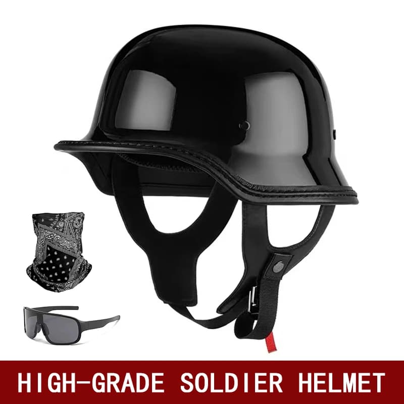 Helmet half German soldier M35 locomotive retro summer helmet four seasons helmet motorcycle safety helmet 3C