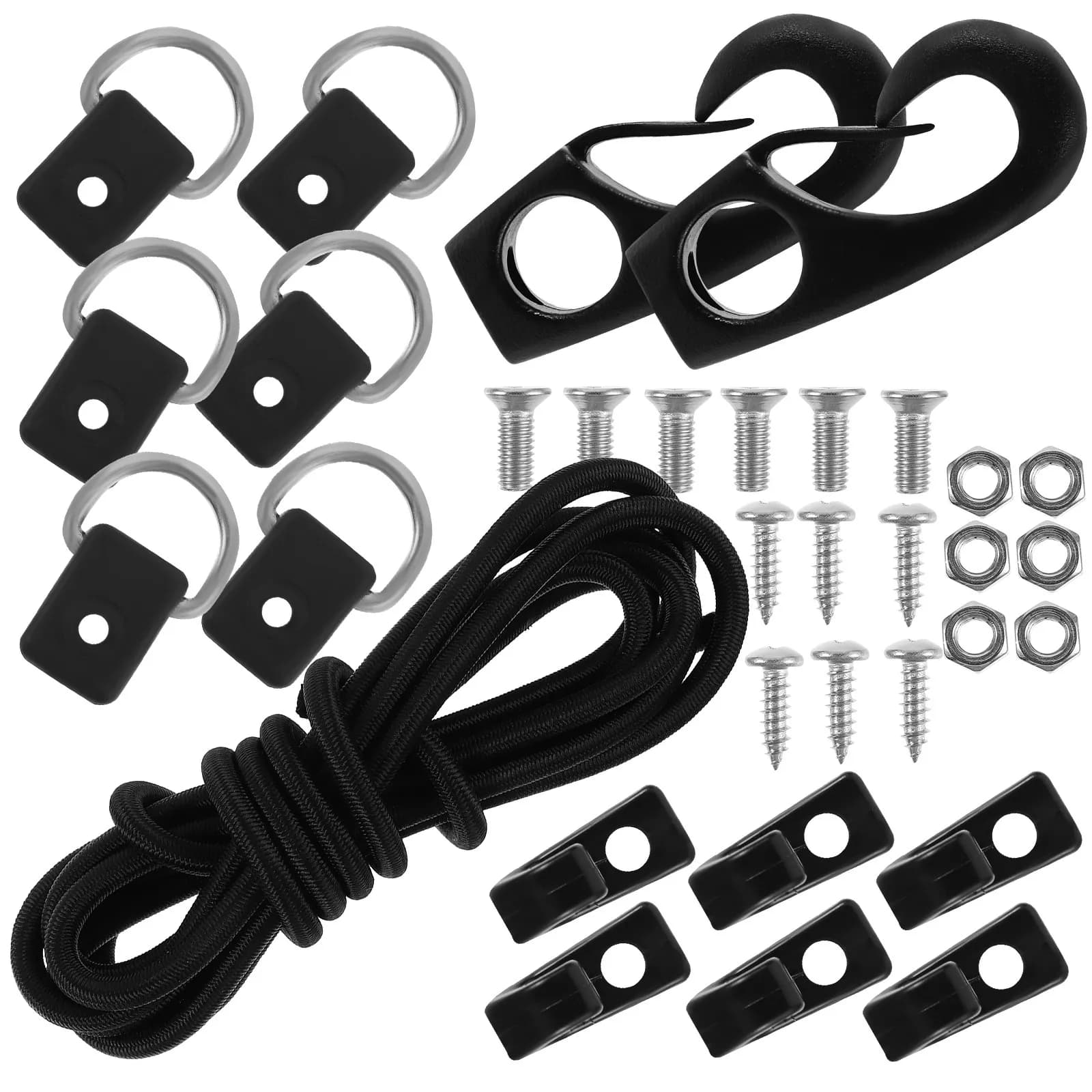 1Set Elastic Dock Mooring Rope Kit with Heavy Duty Hooks Marine Bungee Boat Tie Line for Kayak Paddle Holder Yacht Dock Safety