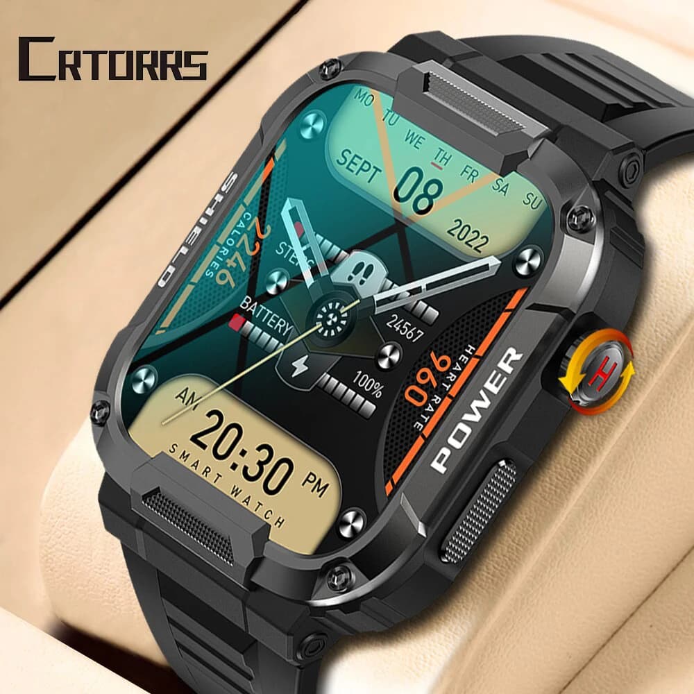 Military Smart Watch Men GPS Tracker Wireless Fitness Hours Waterproof Sport Smartwatch for Women Android IOS Phones 2025