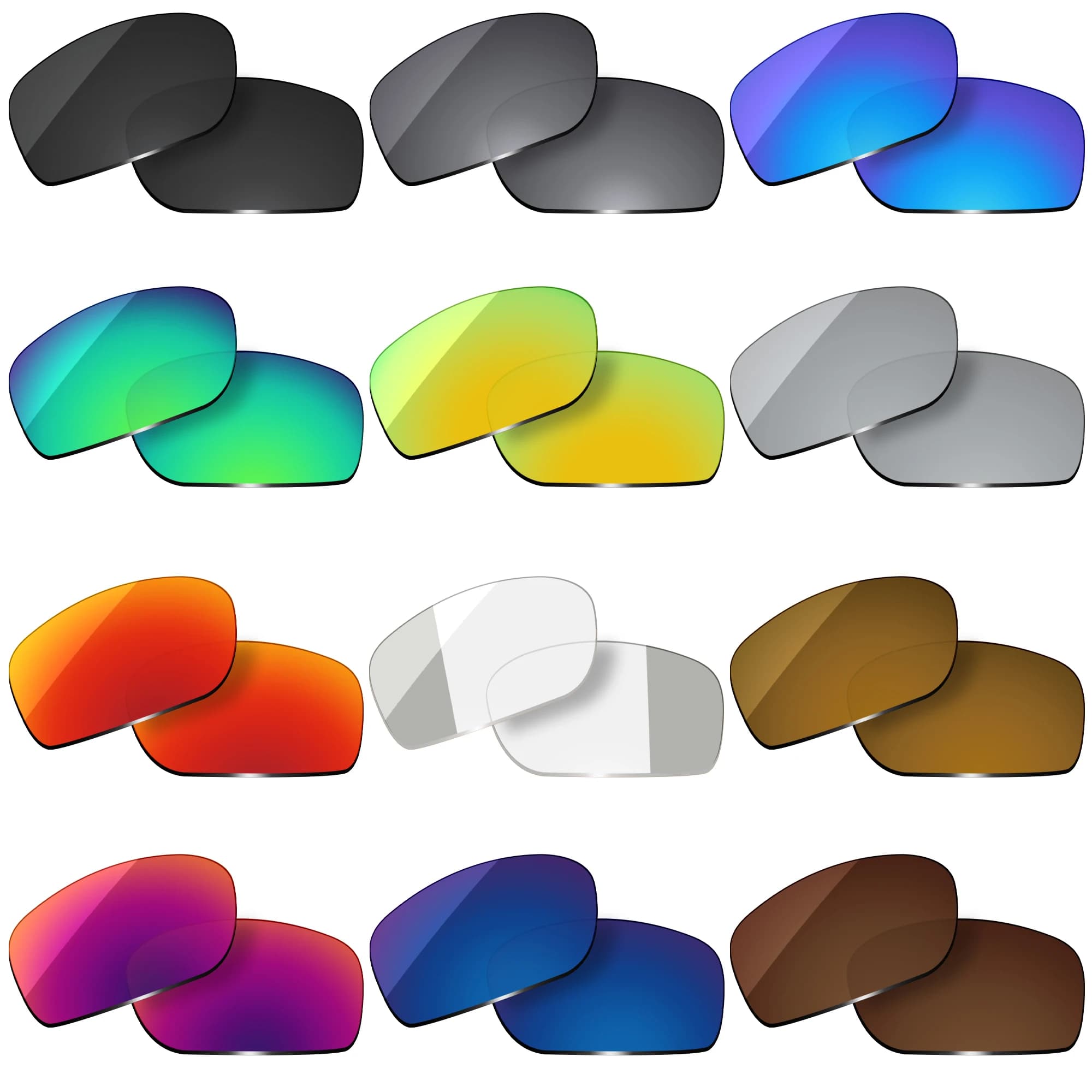 OOWLIT Lenti polarizzate di ricambio per occhiali da sole Oakley Si Ballistic Shocktube OO9329 da 61 mm