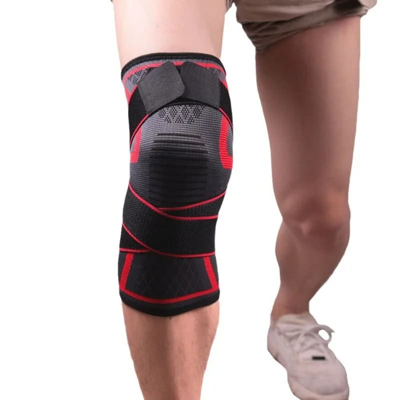 Ginocchiera da 1 pezzo, ginocchiera sportiva in nylon, corsa, fitness, sollevamento pesi, ciclismo, basket, esterno, compressione dell'articolazione del ginocchio