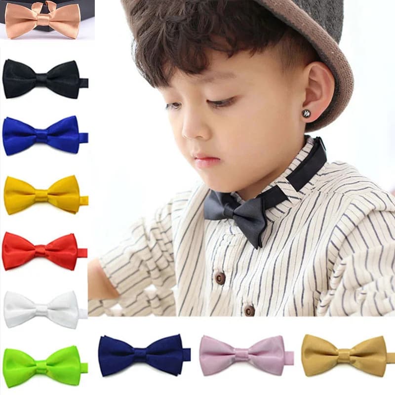 Papillon classico per bambini Ragazzi Grils Papillon per bambini Moda Tinta unita Verde menta Rosso Nero Bianco Farfalla Gravata