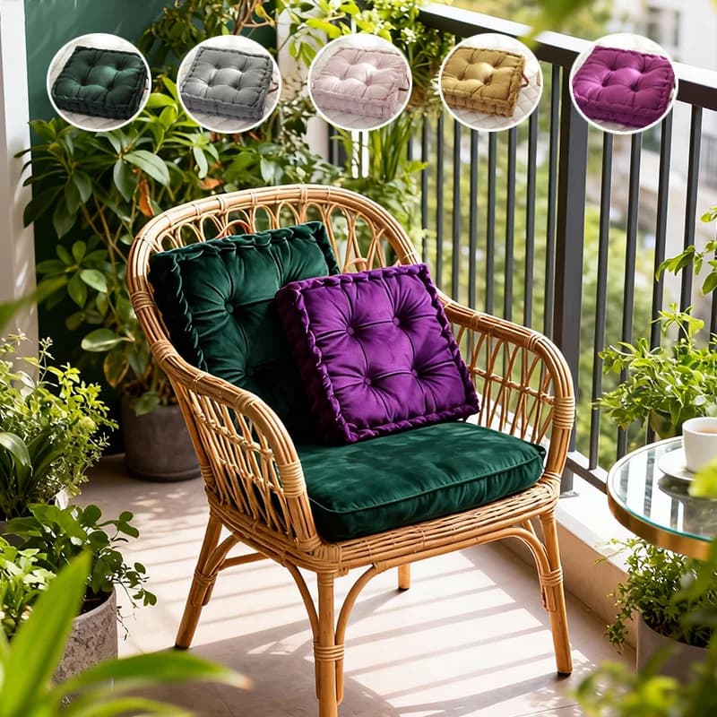 Solid Color Nordic Square Seat Cushion Thickened Soft Pad for Meditation/Yoga/Classroom Chair Home Furniture Accessory Cushion