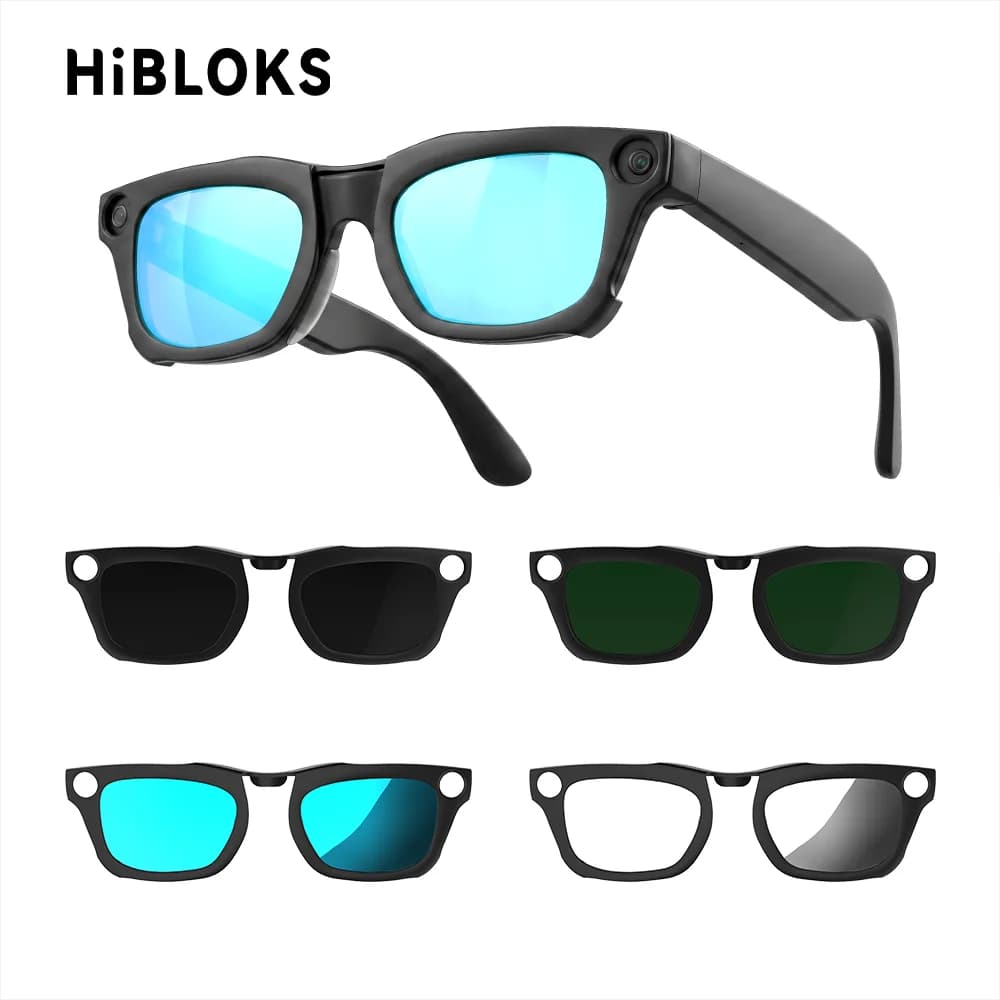 HIBLOKE Clip For Ray-Ban Meta Blayzer RW7001 50-19 Standard Smart Glasses Accessories Matte Polarized Clip Sunglasses Lenses