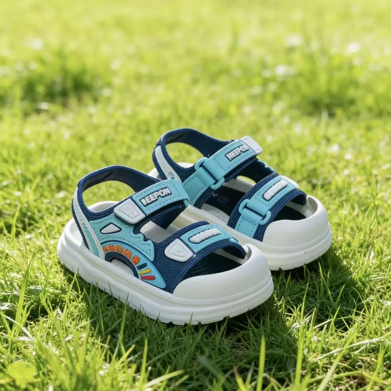 Nuovi Sandali Estivi 2026 per Bambini con Punta Chiusa, Suola Morbida Antiscivolo, Scarpe da Spiaggia con Velcro per Neonati e Bambini Piccoli