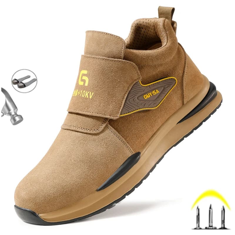 Moda 2024 Ultime 10KV Scarpe da saldatura resistenti al calore Puntale in acciaio Scarpe da lavoro antinfortunistiche da uomo Scarpe da ginnastica anti-sfondamento a prova di chiodi