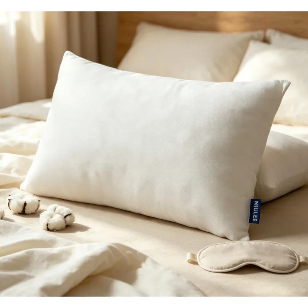 12X20 Inch Polyester Throw Pillow Insert, White Soft Supportive Lumbar Pillow Stuffer for Sofa Couch Bed Car, Vacuum‑Packed Pillow Inner