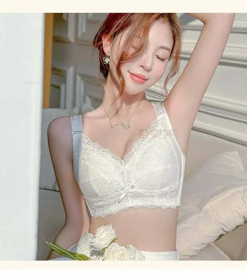 Reggiseno in pizzo a copertura totale: minimizzatore, ultrasottile e di supporto, gancio a 4 file