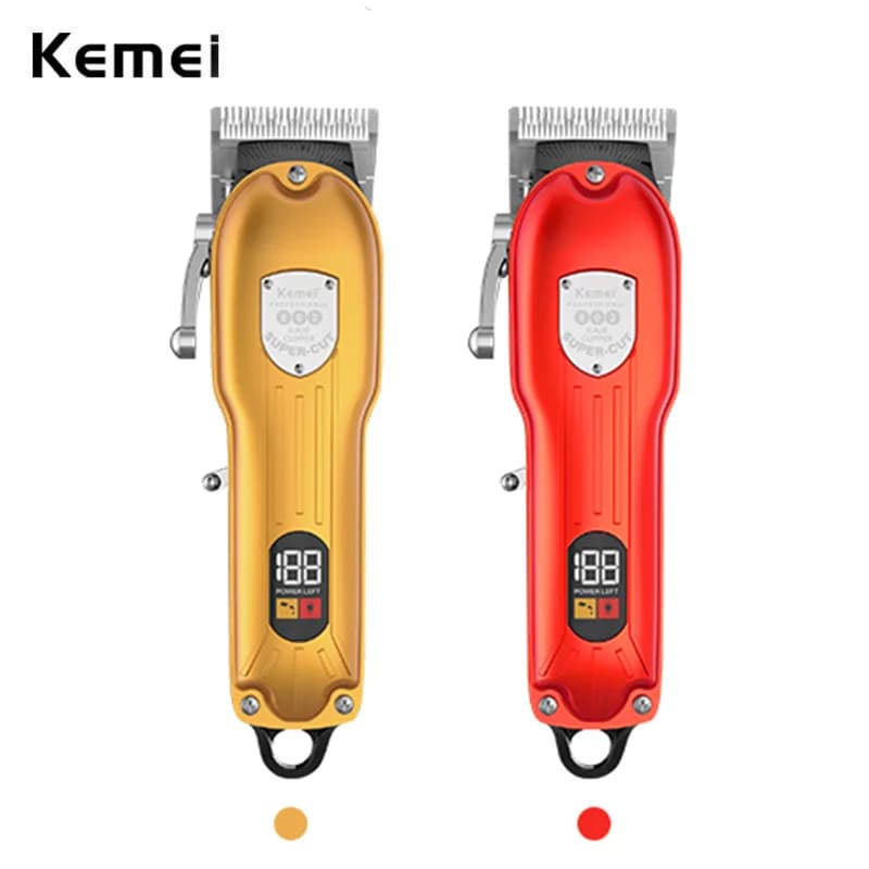 Kemei Electric Haircuts for Men, Fully Metal, Wireless, 10W, Powerful Professional Hair Cutting Kits Fai-da-Te, Home, Barbiere, Salone