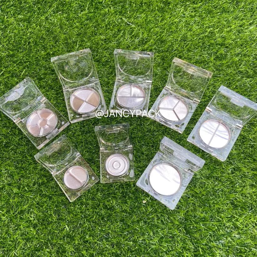 40 mm Transparent Cosmetic Powder Pressed Case for highlighting Lipstick Box for lip balm Dustproof Fad Compact