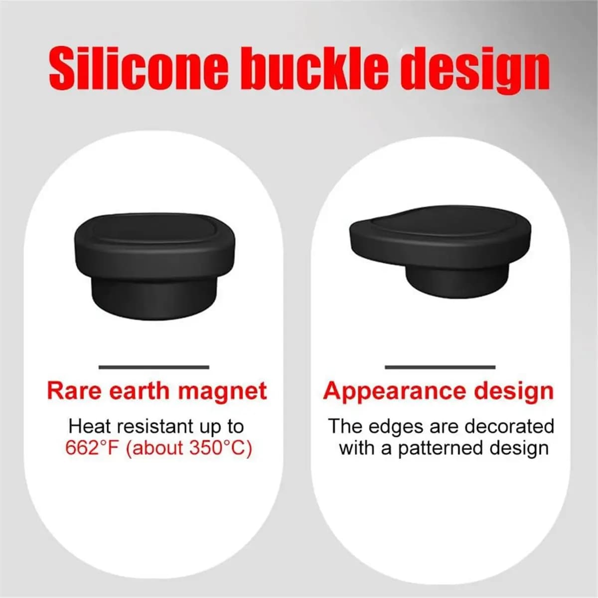 (A64E) 4 magneti per friggitrice ad aria, fibbia magnetica in silicone per evitare lo spostamento e la combustione dei cibi, compatibili con tutte le friggitrici ad aria C