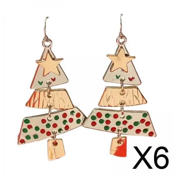 Orecchini pendenti natalizi colorati con gancio pendente Accessori creativi per gioielli da festa per le donne Regalo per la celebrazione delle vacanze