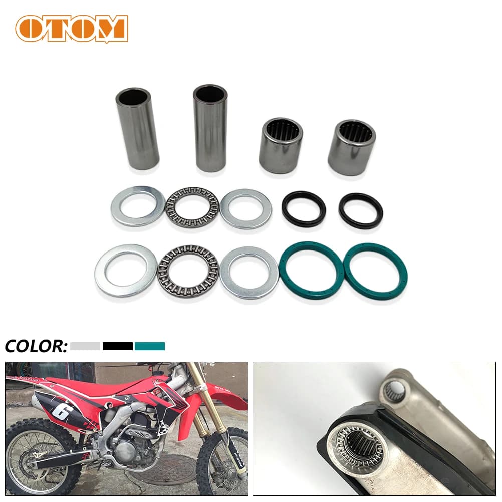OTOM For HONDA CRF250R CRF450R Thrust Needle Flat Roller Bearings W/ Washers Motorcycle Swing ARM Oil Seal Kit Maintenance Parts