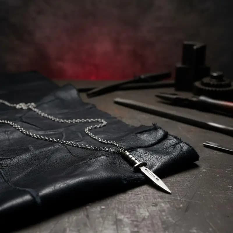Nuova Collana con Ciondolo a Forma di Coltello Gotico per Uomini, Donne, Ragazze e Ragazzi, Accessori di Gioielleria Punk Hip Hop, Regalo