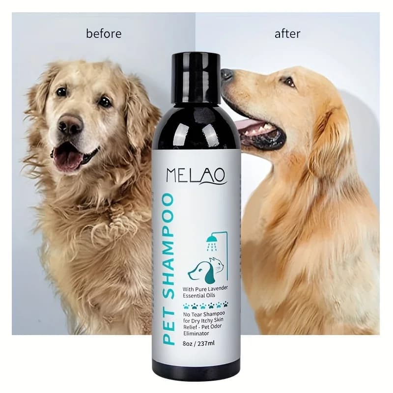 Melao Natural Pet accessori Shampoo Puppy & Kitten Dog Shampoo pelle secca e sollievo dal prurito Shampoo per animali domestici per cani