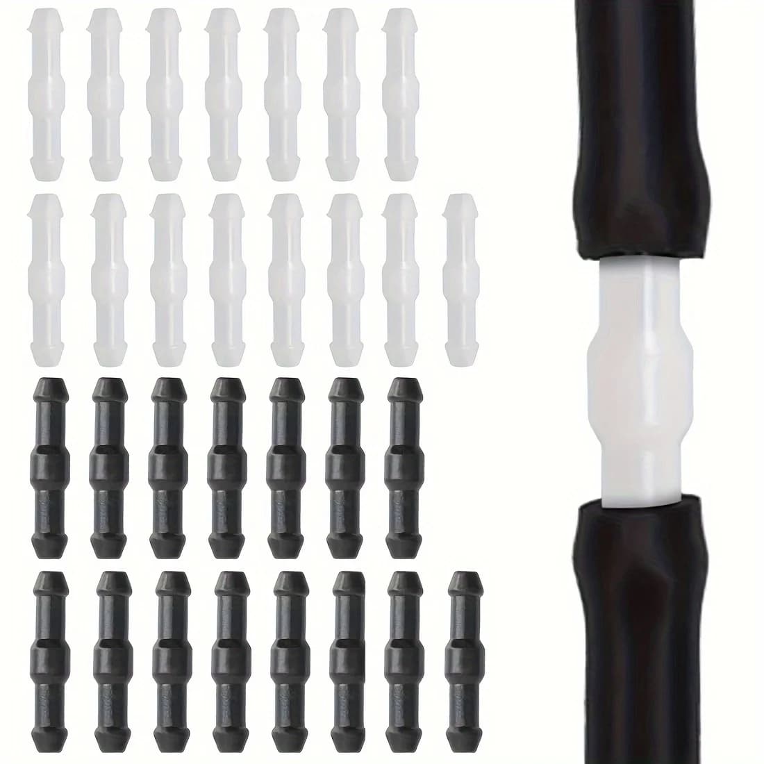 30Pcs 4mm Windscreen Washer Hose Connectors Insulating & Vacuum Hose Adapters for Car Windshield Washer Fluid Connection