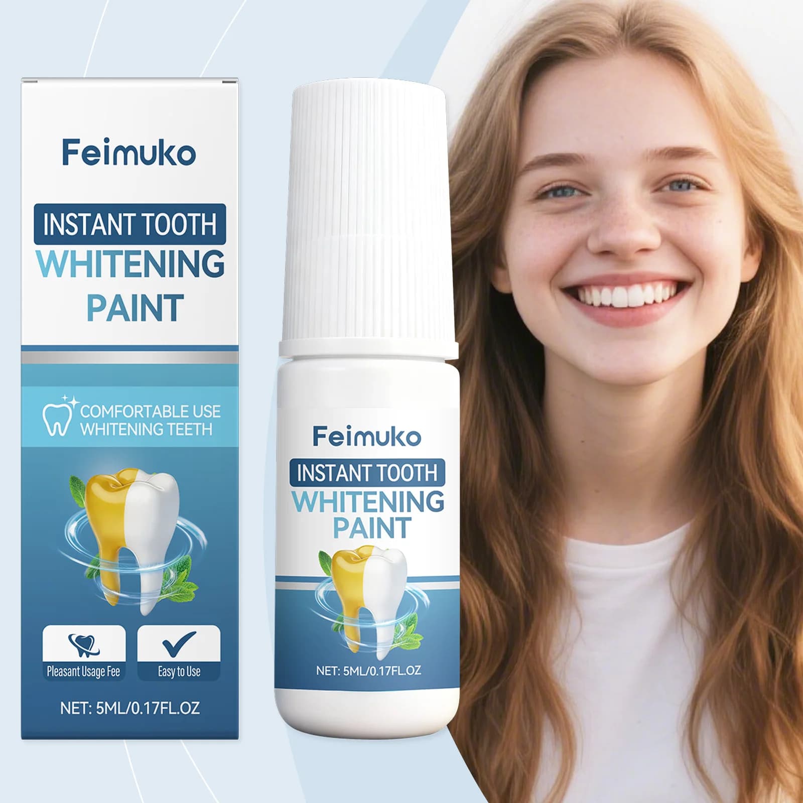 Paint for dental care: Gentle formula for comfortable daily oral care, fresh and refreshing, improves overall oral experience.