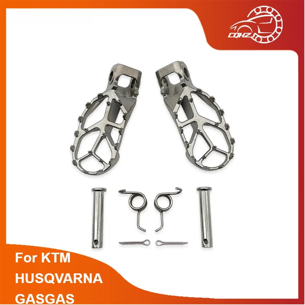 Pedali in Acciaio Inox CQHZJ con Parti di Fissaggio 24-26, Poggiapiedi Anteriori per KTM SX50/65 HUSQVARNA GASGAS TC MC