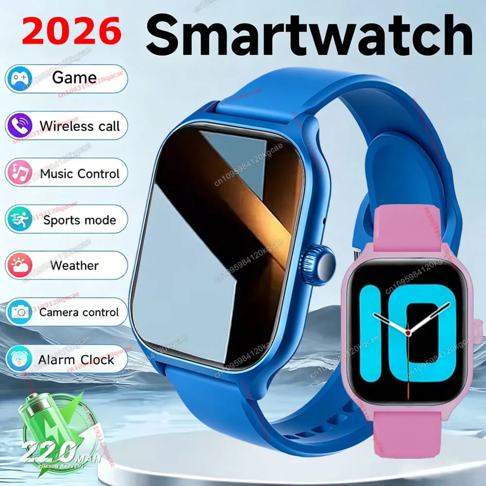 Nuovo Smartwatch 2026 per Uomo e Donna, Schermo Touch HD 2.01, Orologio Fitness Sportivo, Elettronico con Bluetooth e Funzione Chiamata, Modello Hw12