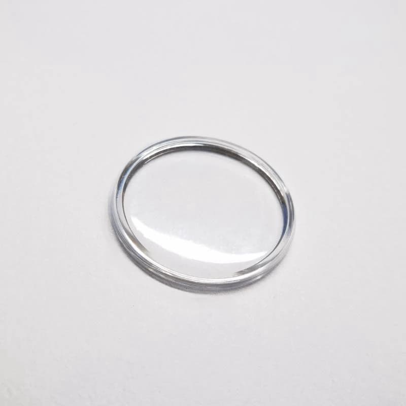 Coperchio in plastica a forma di vetro per orologio, copertura frontale con diametro da 30/30.3/30.5/30.6/30.7/30.8/31/31.5/31.9/32/32.6mm con anello argentato