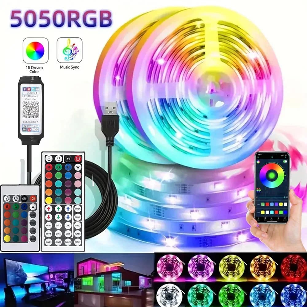 Smart RGB LED Game Light Strip USB Christmas Lights Musical synchronization Flexible Tape APP Remote control TV playroom