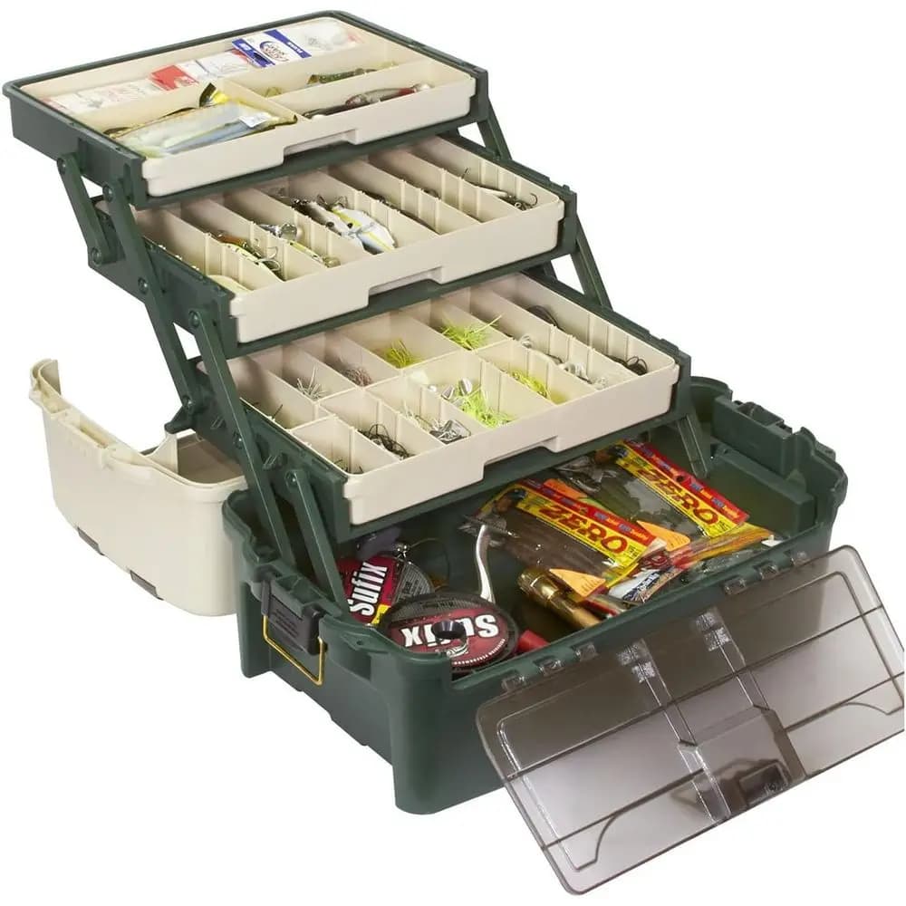 Green and White Hybrid Angle Equipment System, premium storage space with removable drawers, compatible with StowAway boxes, ideal for fishing