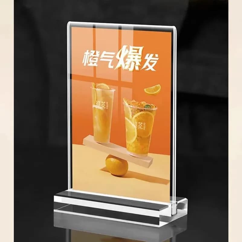 A6 100x150mm Doppio Lato Foto Immagine Poster Flyer Cornice Menu Carta Prezzo Etichetta Titolare Acrilico segno Titolare espositore