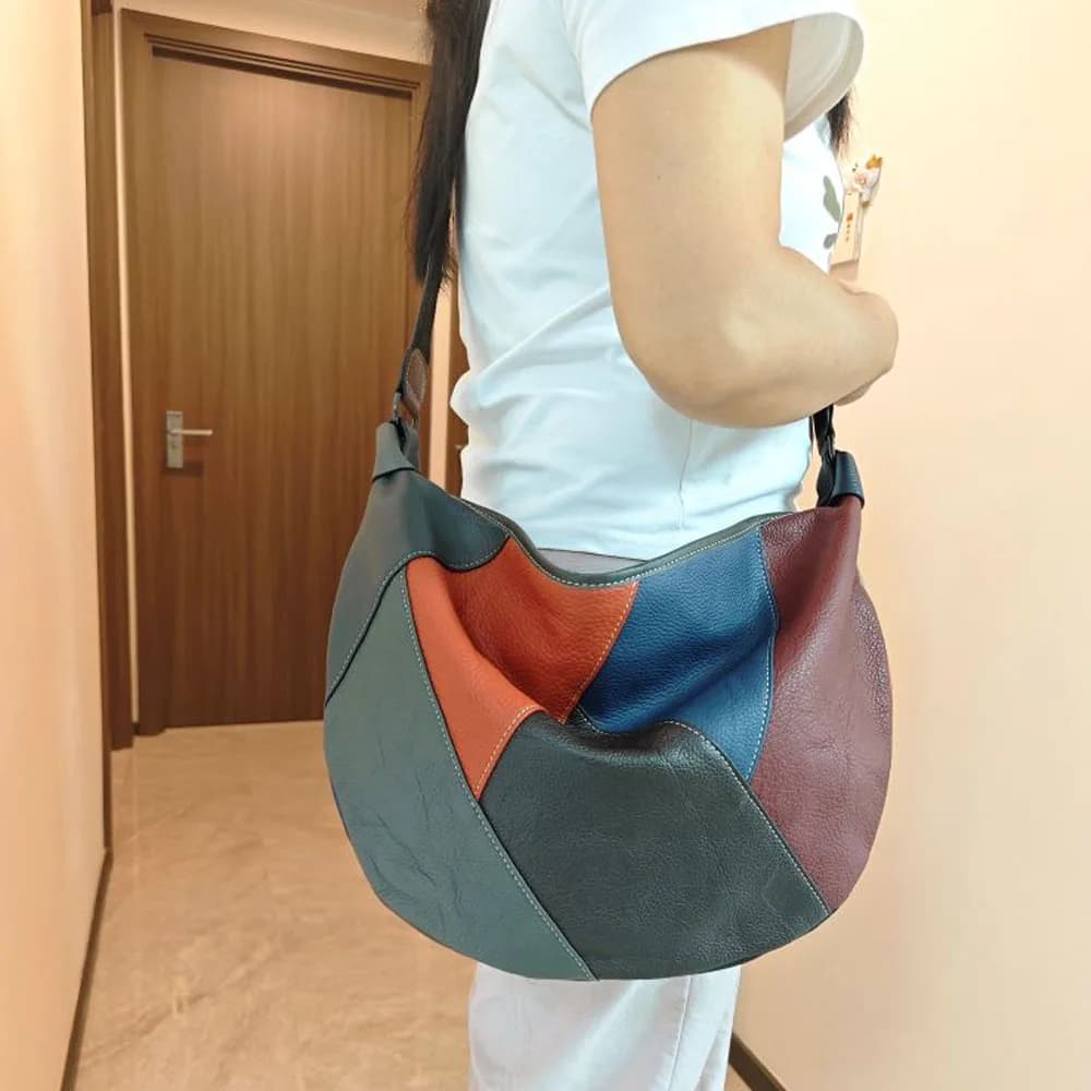 Arliwwi Borsa a Spalla da Donna in Vera Pelle di Vacca 100% - Borse in Pelle Genuina Extra Morbida di Design