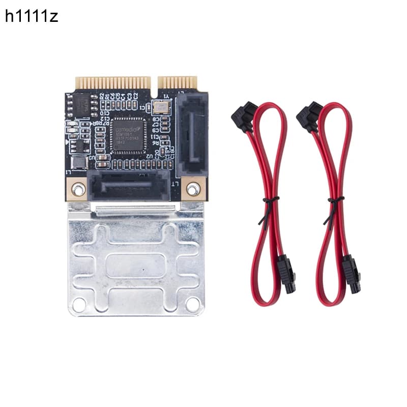 Scheda di espansione Mini PCI Express a 2 porte SATA 3.0 Mini PCIe a Dual SATA3 6Gpbs Schede aggiuntive Chip ASM1061 Supporto SATA HDD SSD