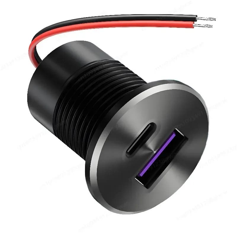 NEW 12V to Incasso USB Charger, 30W PD Type-C and 18W QC3.0, Fast Aluminum Refill Door for Camper, Roulotte, Truck, Boat, Golf