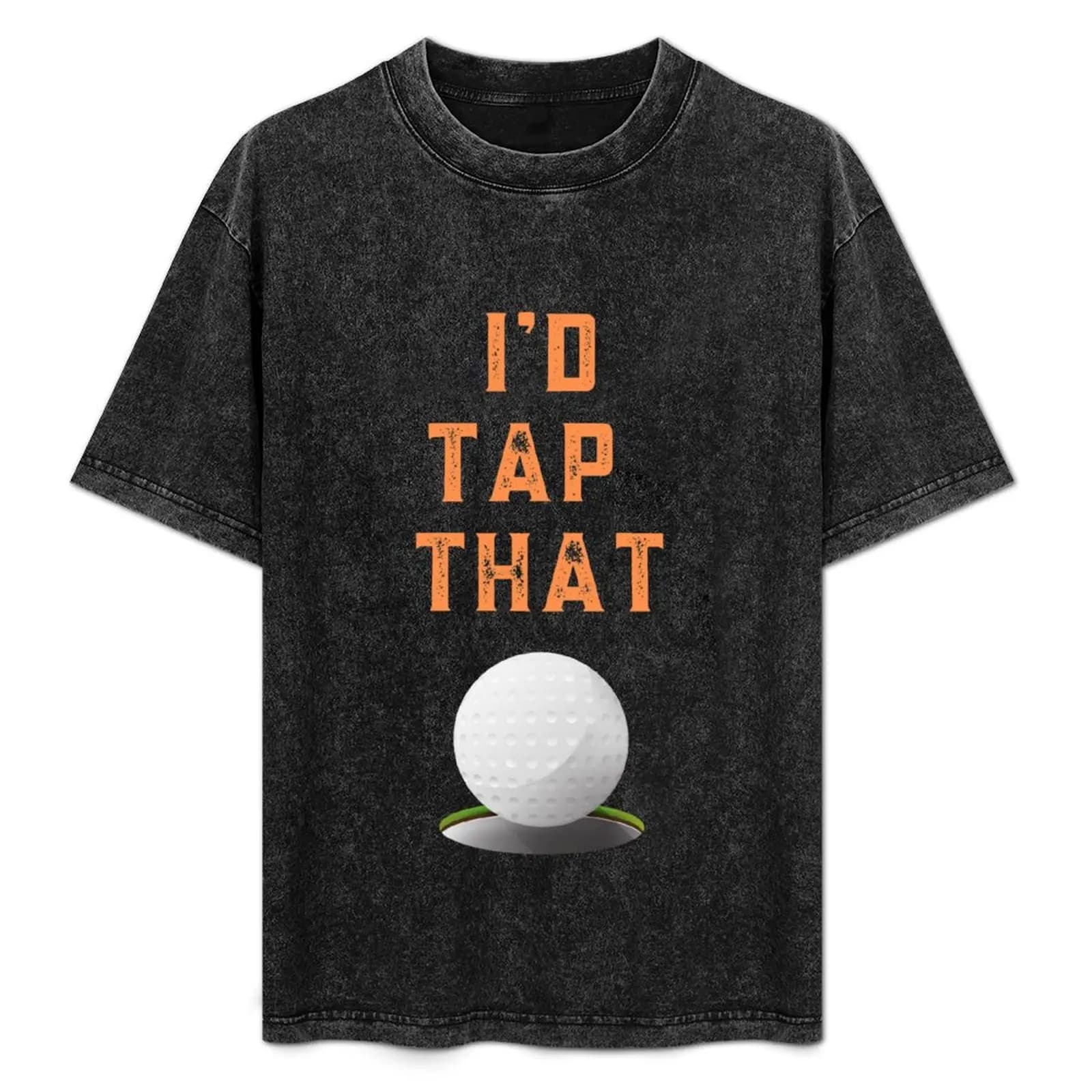 T-shirt con stampa di lettere alla moda, T-shirt con umorismo sul golf
